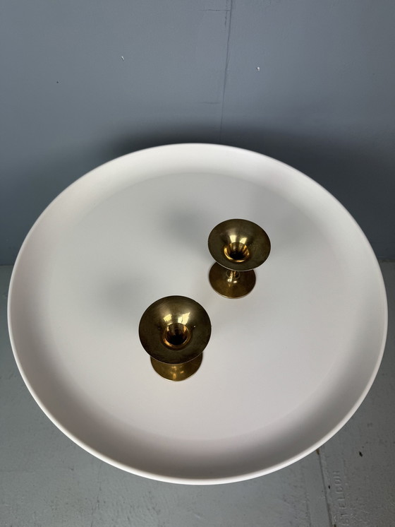 Image 1 of Vintage Danish Design Brass Candlesticks 2 St.