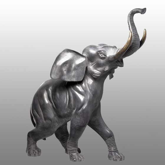 Image 1 of Large Bronze Elephant