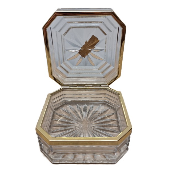 Image 1 of Vintage Crystal Jewelry Box West Germany, 1980s