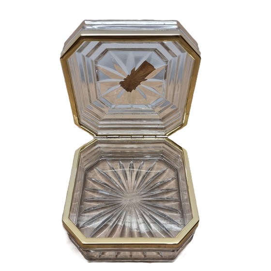 Image 1 of Vintage Crystal Jewelry Box West Germany, 1980s