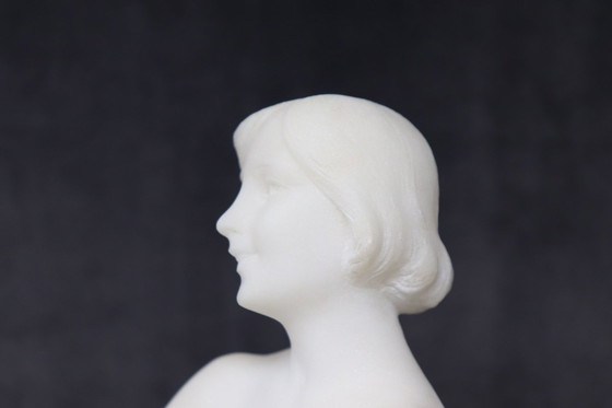 Image 1 of Art Deco Sculpture In White Marble