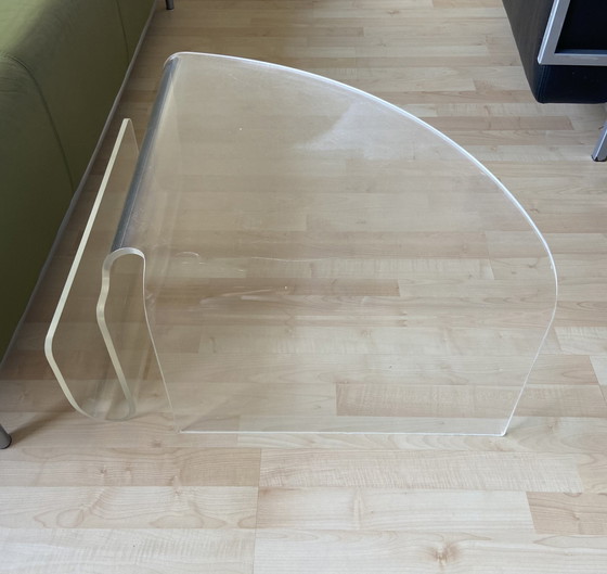 Image 1 of Plexiglas side table with reading tray