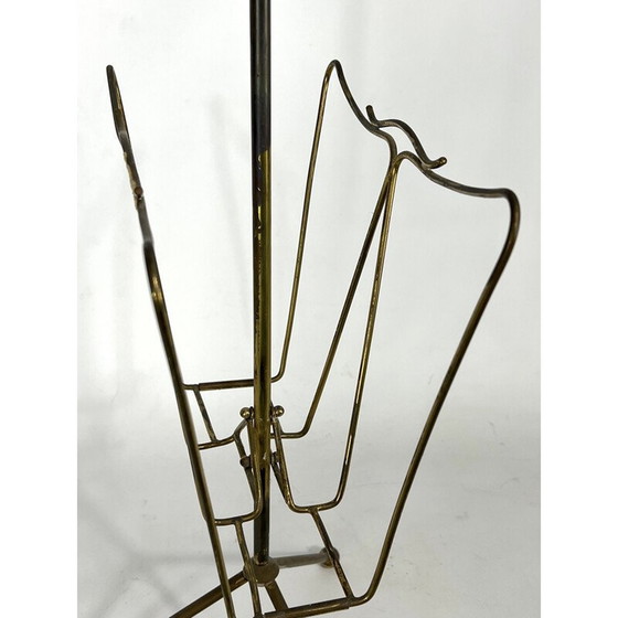 Image 1 of Vintage brass magazine rack, Italy 1950s