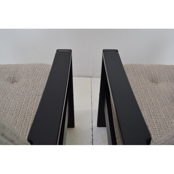 Image 1 of Coppia di poltrone vintage in tessuto e legno per Hikor Písek, Cecoslovacchia 1980