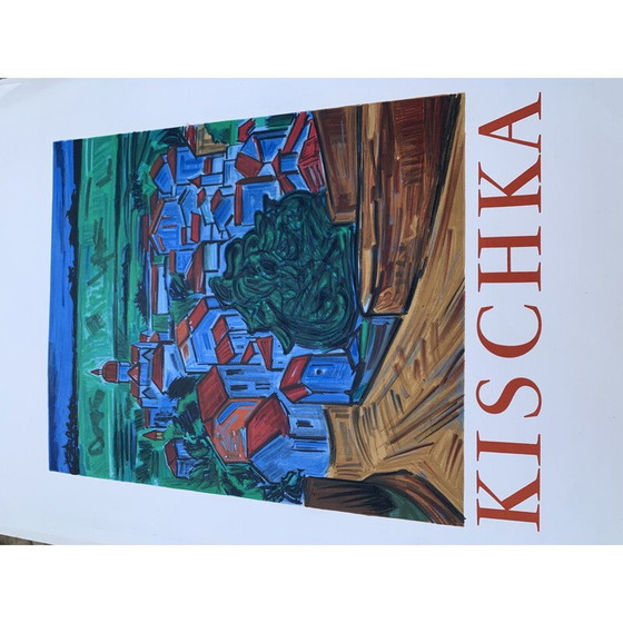 Image 1 of Manifesto litografico d'epoca del villaggio di Kischka, 1971