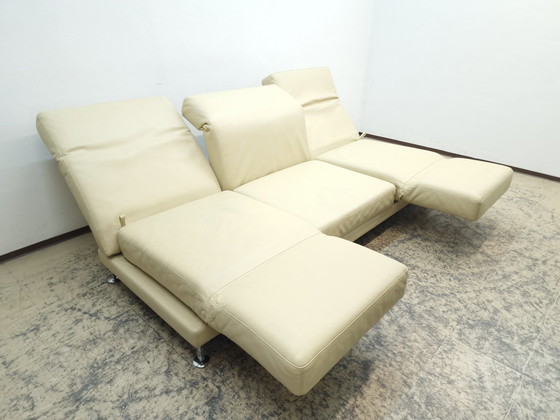 Image 1 of Brühl Moule Sofa three seater chaise longue sofa leather sofa couch modern