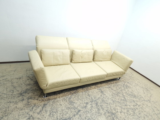 Image 1 of Brühl Moule Sofa three seater chaise longue sofa leather sofa couch modern