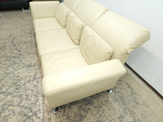 Image 1 of Brühl Moule Sofa three seater chaise longue sofa leather sofa couch modern