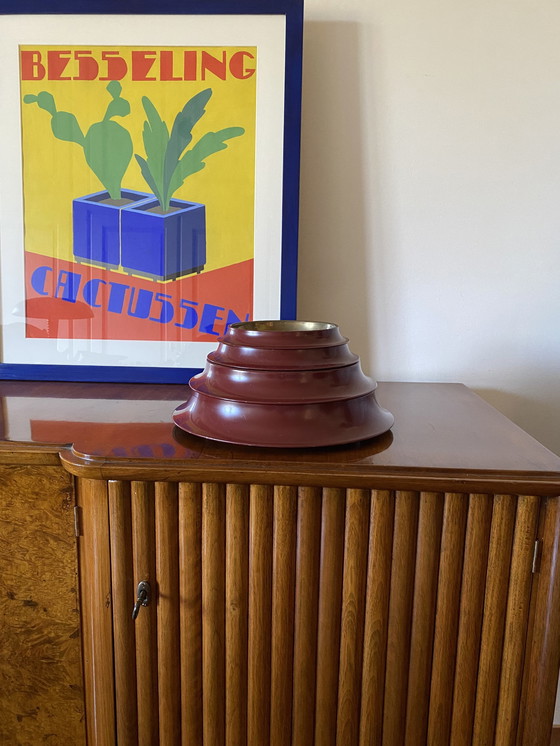 Image 1 of Sculptural Pagoda Shaped Stacked Brass Trays / Vide Poche, Angelo Mangiarotti Italy 1970S