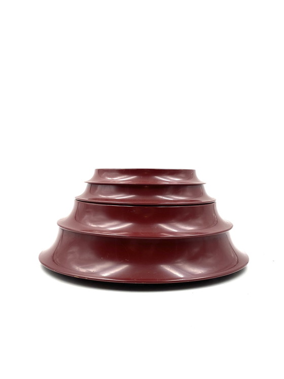 Image 1 of Sculptural Pagoda Shaped Stacked Brass Trays / Vide Poche, Angelo Mangiarotti Italy 1970S