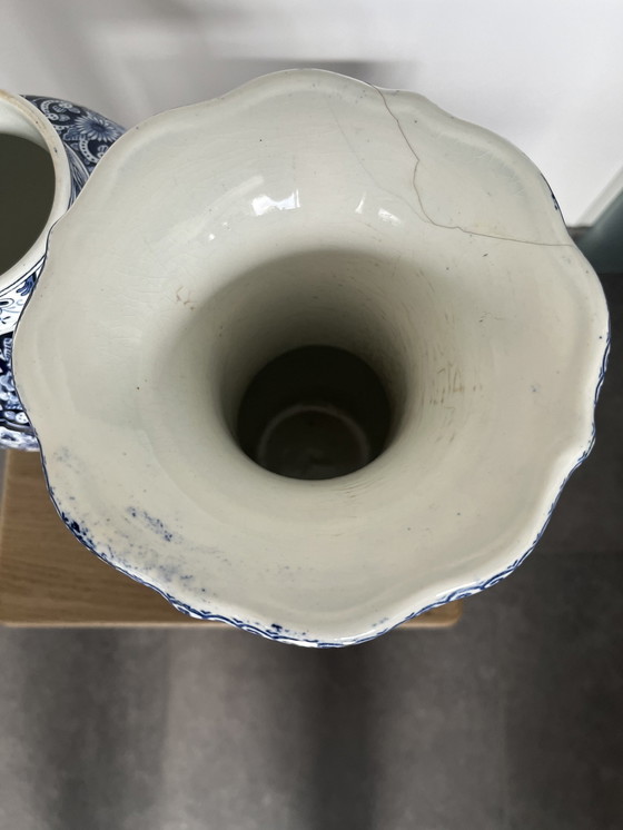 Image 1 of Set Of 2 Delft Vases