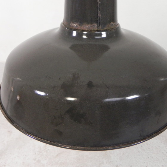 Image 1 of Industrial Pendant Lamp With Enameled Steel Shade