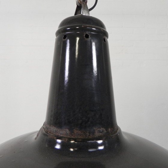 Image 1 of Industrial Pendant Lamp With Enameled Steel Shade