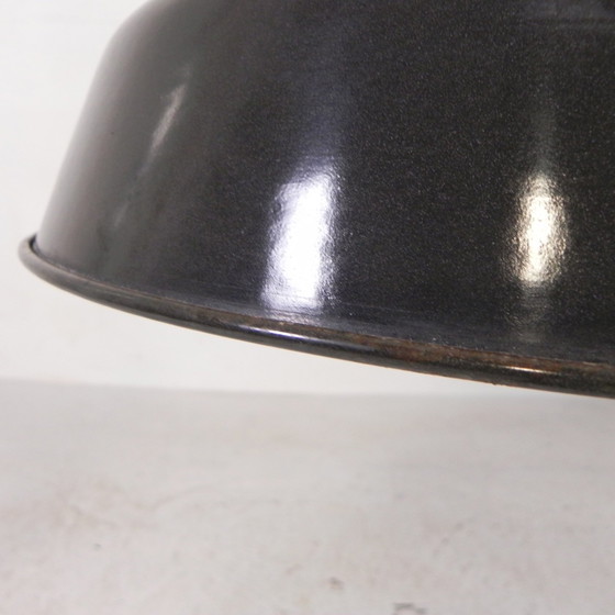 Image 1 of Industrial Pendant Lamp With Enameled Steel Shade