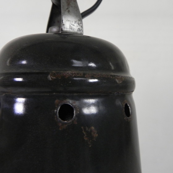 Image 1 of Industrial Pendant Lamp With Enameled Steel Shade