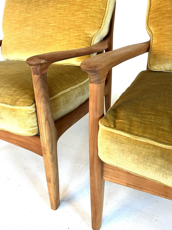 Image 1 of 2X Restored Eugen Schmidt Armchairs, Es Möbelfabrik