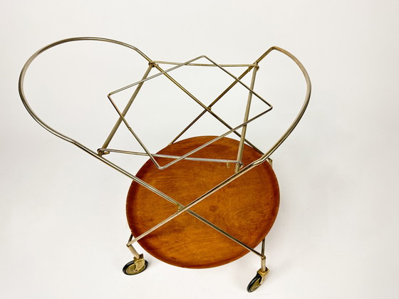 Image 1 of Mid Century 1950S Two Tray Serving / Butlers / Cocktail Trolley By Ary Sweden