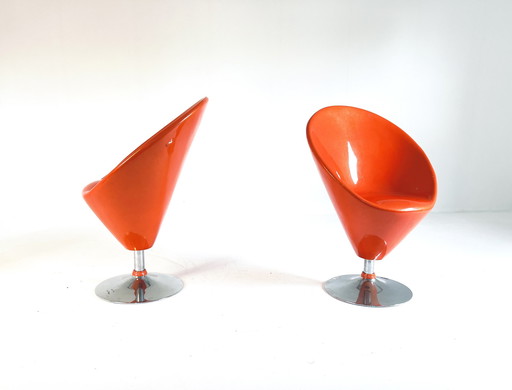 2x chaise pivotante