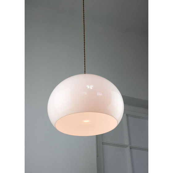 Image 1 of Vintage white Jolly pendant lamp by Luigi Massoni for Guzzini, 1970