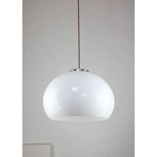 Vintage white Jolly pendant lamp by Luigi Massoni for Guzzini, 1970