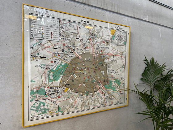 Image 1 of Plan de ville XL vintage Paris