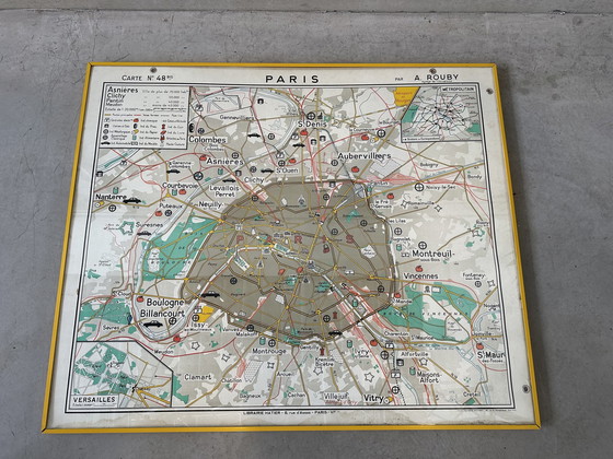 Image 1 of Mappa stradale XL vintage di Parigi