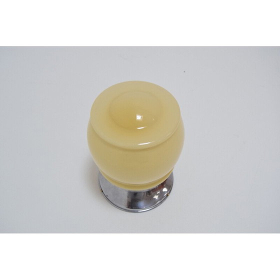 Image 1 of Lampada da soffitto in vetro cromato Art Déco vintage, Cecoslovacchia 1930