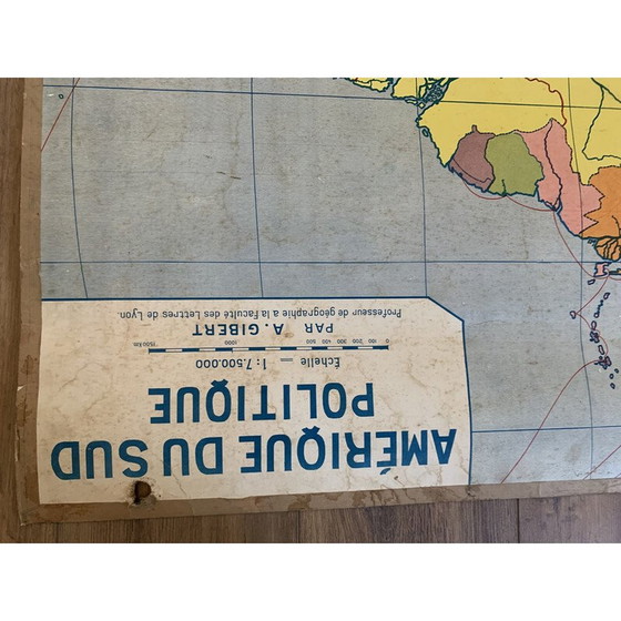Image 1 of Mappa scolastica d'epoca n°16 e 16 bis di A. Gibert per Delagrave