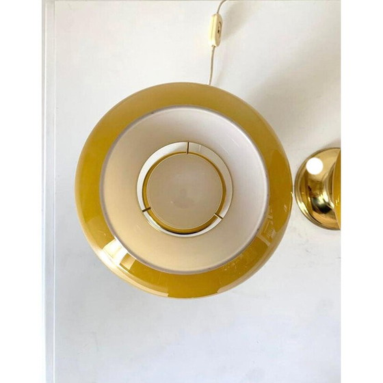 Image 1 of Pair of vintage brass table lamps, Italy 1930