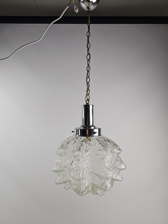 Image 1 of Lámpara colgante de cristal 'Fjaerkost' Alcachofa