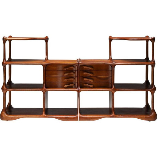 Vintage open storage shelves by Charles Fisher and Howard Osinski, 1970