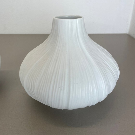 Image 1 of Pair of vintage Op Art vases by Martin Freyer for Rosenthal, Germany 1970s