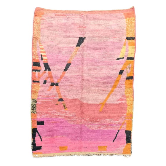 Image 1 of Pink Boho Boujad Berber Moroccan Rug