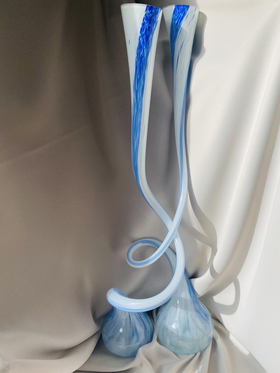 Image 1 of Very Tall Handmade Vintage Vases