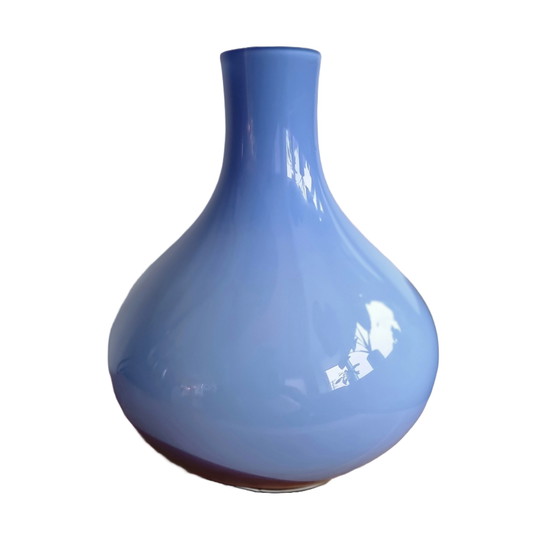 Image 1 of Purple glass design vase from the 1990s