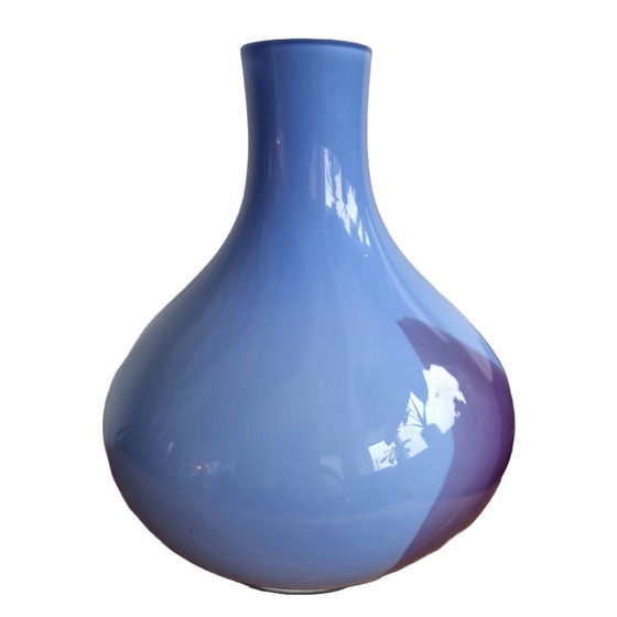 Image 1 of Purple glass design vase from the 1990s