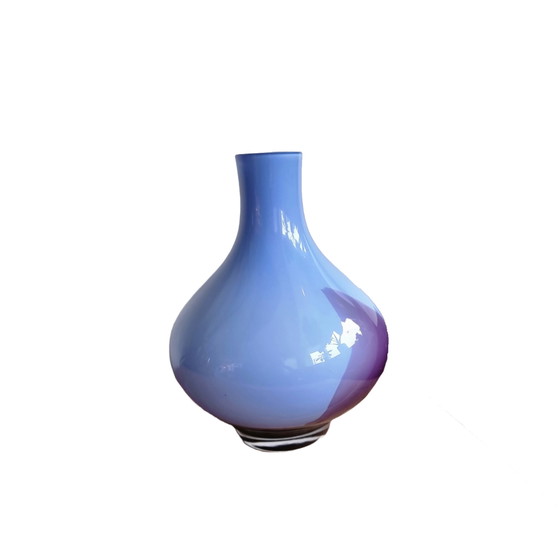 Image 1 of Purple glass design vase from the 1990s