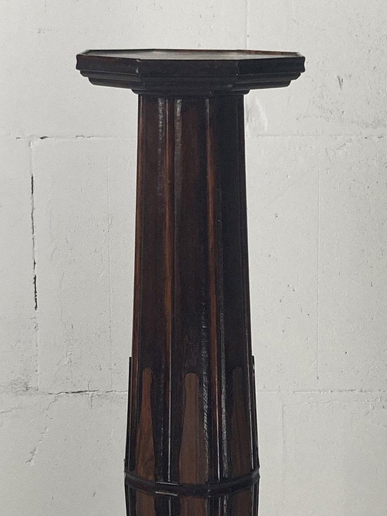 Image 1 of Art Deco Dutch Amsterdam School Pedestal, 1920S