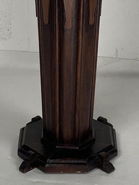 Image 1 of Art Deco Dutch Amsterdam School Pedestal, 1920S