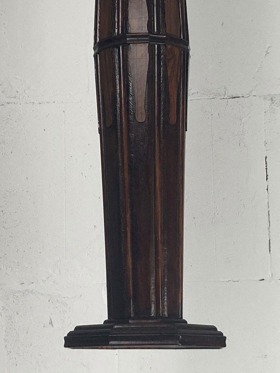 Image 1 of Art Deco Dutch Amsterdam School Pedestal, 1920S