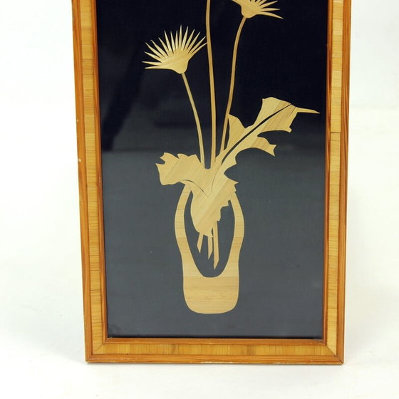 Image 1 of Mid century wall Art piece in straw, Czechoslovakia 1960s