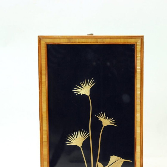 Image 1 of Mid century wall Art piece in straw, Czechoslovakia 1960s