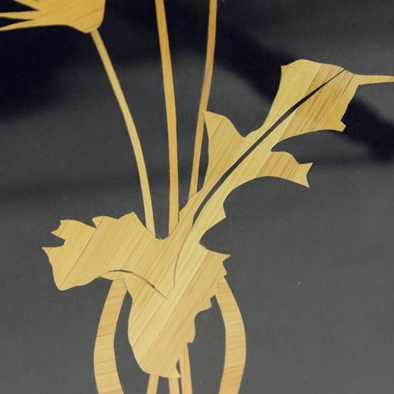 Image 1 of Mid century wall Art piece in straw, Czechoslovakia 1960s