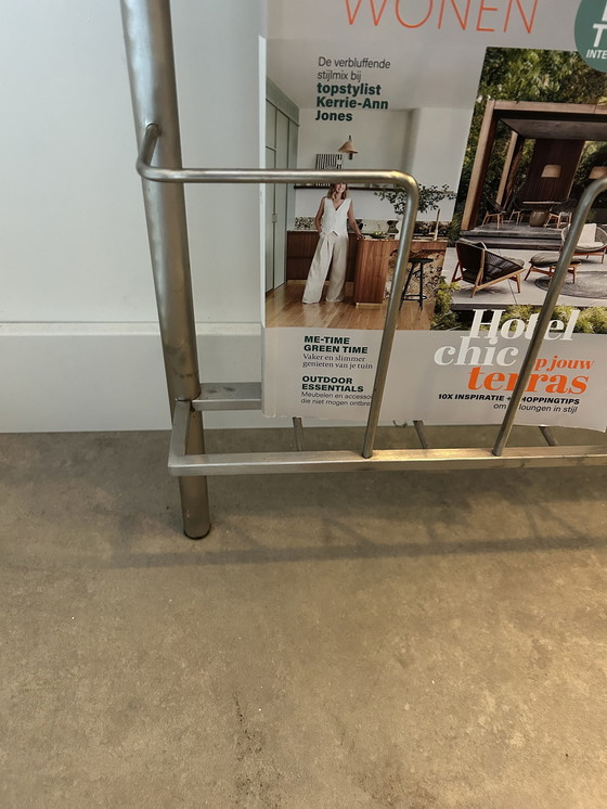 Image 1 of Industrial Stainless Steel Magazine Rack