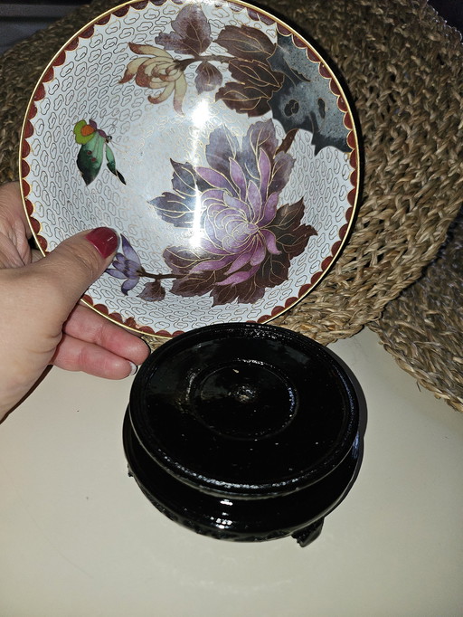 Cloisonné Chinese Bowl on Stand