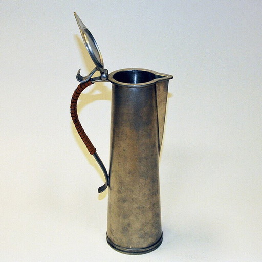 Brocca vintage in peltro di Gunnar Havstad, Norvegia 1950