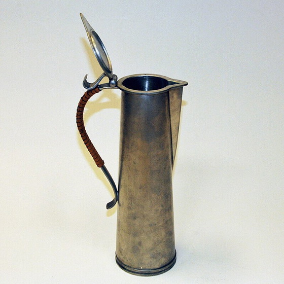 Image 1 of Vintage pewter pitcher by Gunnar Havstad, Norway 1950