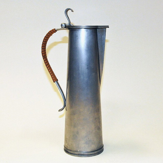 Image 1 of Vintage pewter pitcher by Gunnar Havstad, Norway 1950