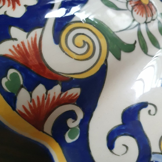 Image 1 of Plate Vieux Rouen Handpainted 36.5Cm