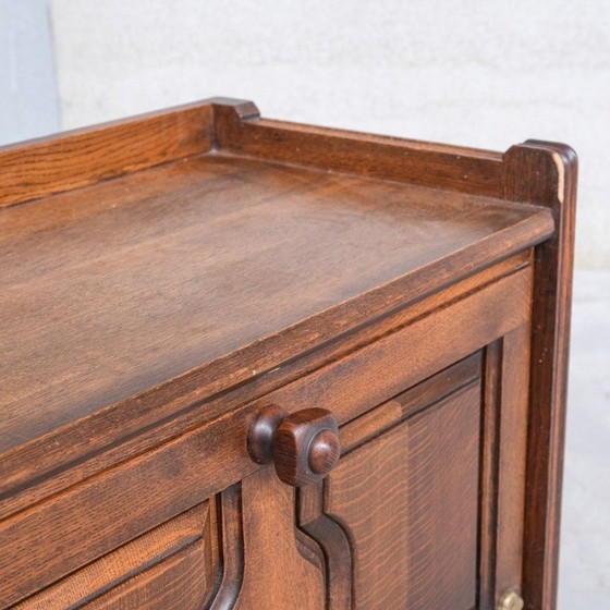 Image 1 of Vintage oakwood French bar cabinet by Guillerme et Chambron, 1960s